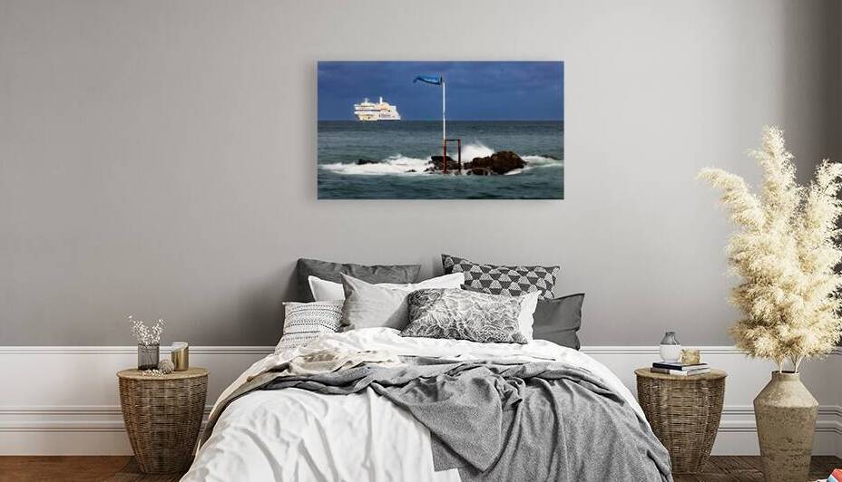 Cruise Ship Passing Rocky Waters by Jerry Fornarotto