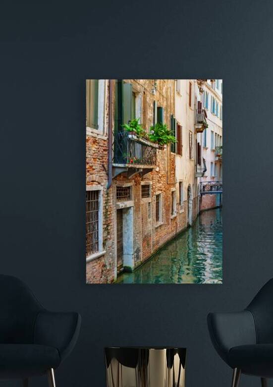 Venetian Canal with Rustic Buildings by Jerry Fornarotto