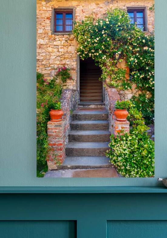 Charming Stone Villa Entrance by Jerry Fornarotto