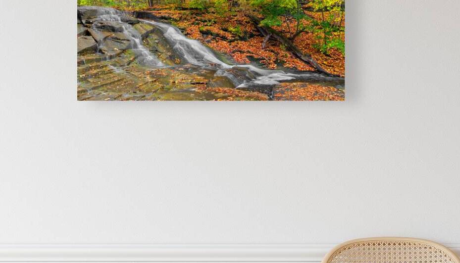 Buttermilk Falls Fall Pano by Jerry Fornarotto