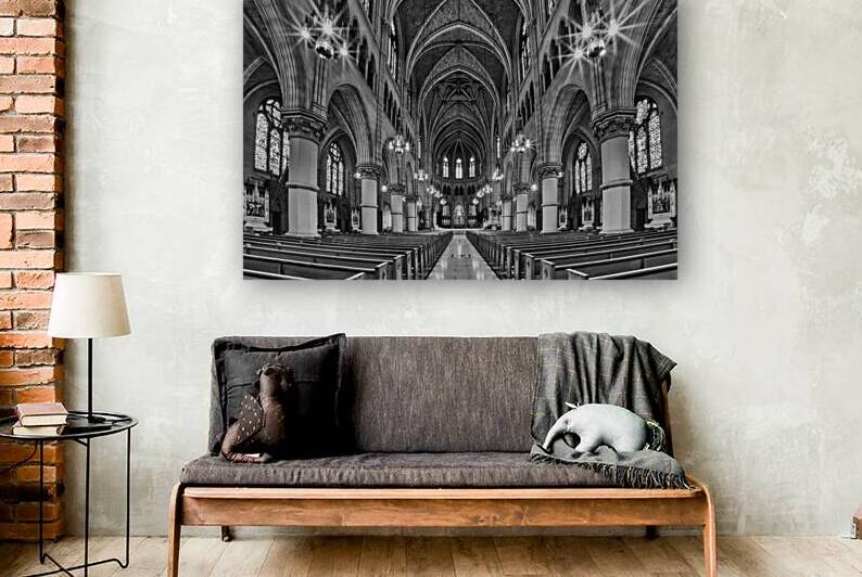 Cathedral Basilica of the Sacred Heart 1 B W by Jerry Fornarotto