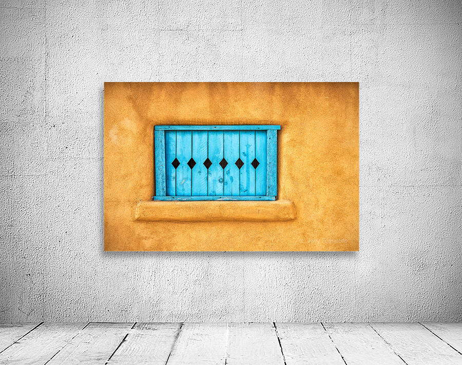Turquoise Window Shutter Wall Preview