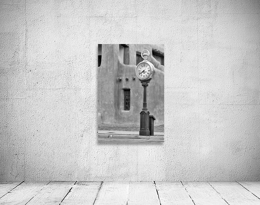 Santa Fe Clock B W Wall Preview