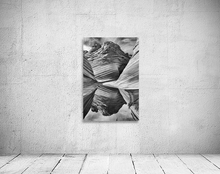 The Wave with Reflection B W Wall Preview