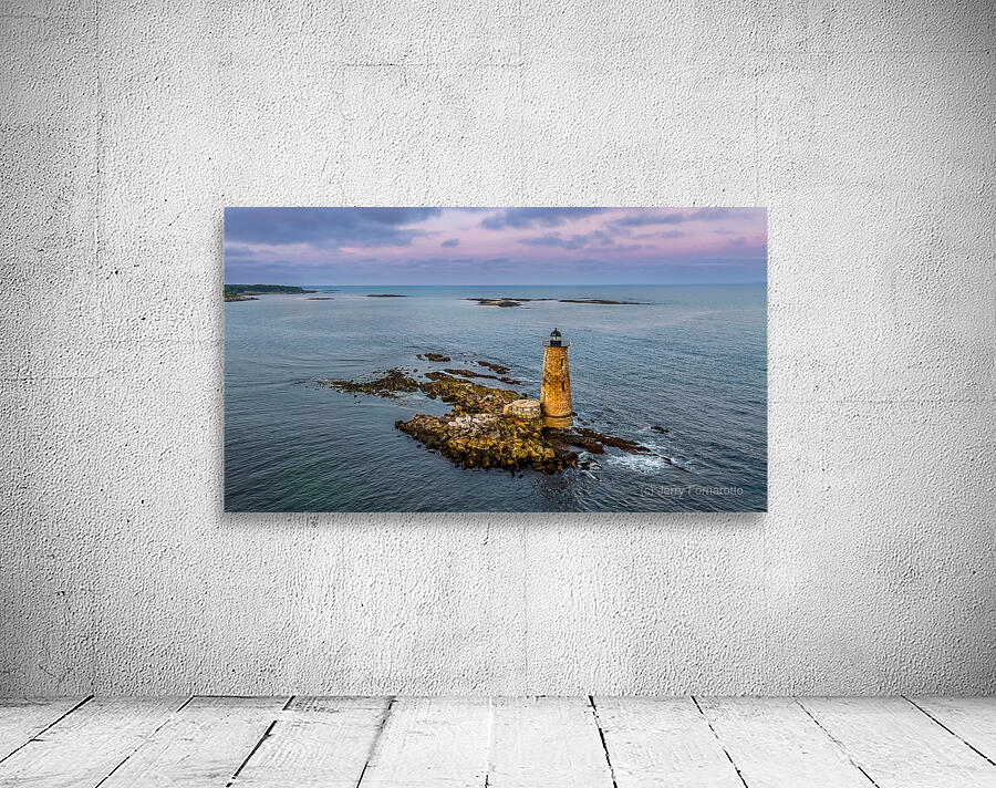 Whaleback Lightouse Sunset Wall Preview