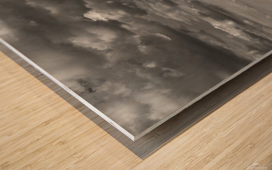 Verrazzano Bridge and Cargo Ship B W Wood print