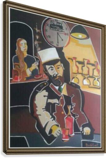 Pub from the train station Canvas Print