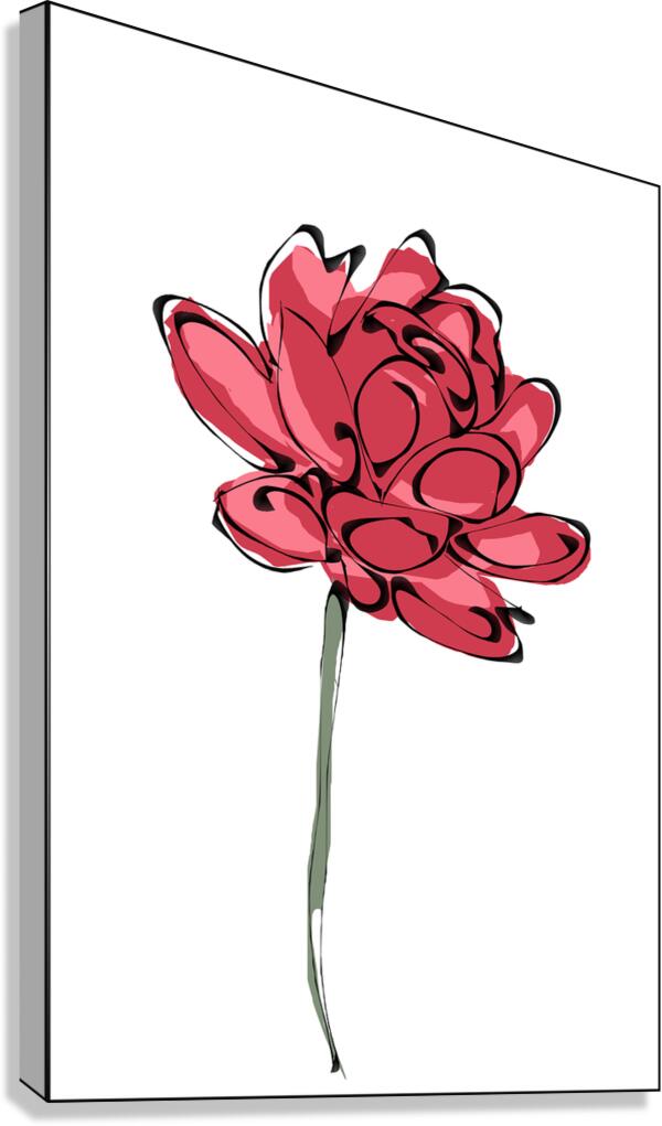 Beautiful red rose Canvas Print