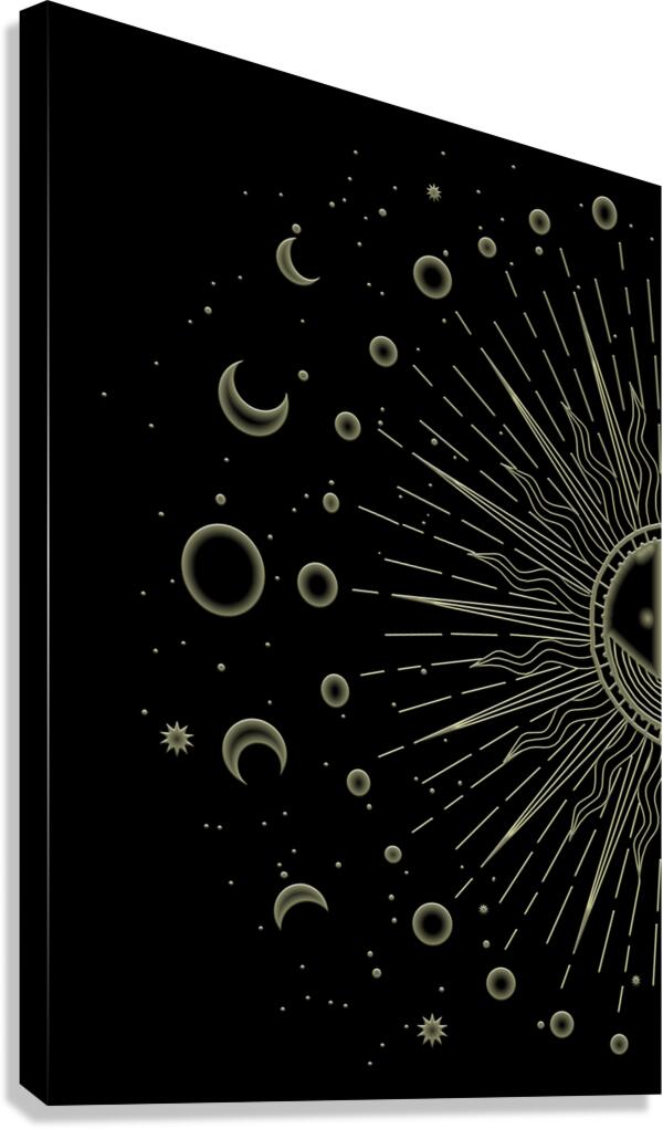 Lunar phases artwork Canvas Print