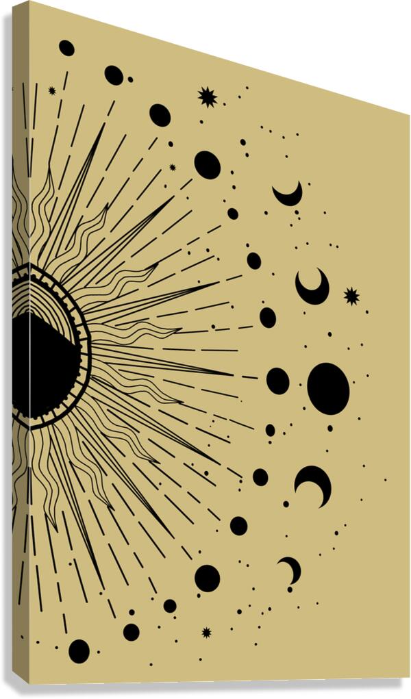 Moon phases wall art Canvas Print