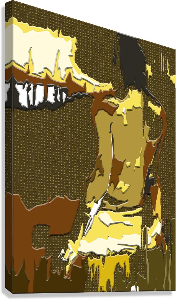 Textured Abstract Figure Canvas Print