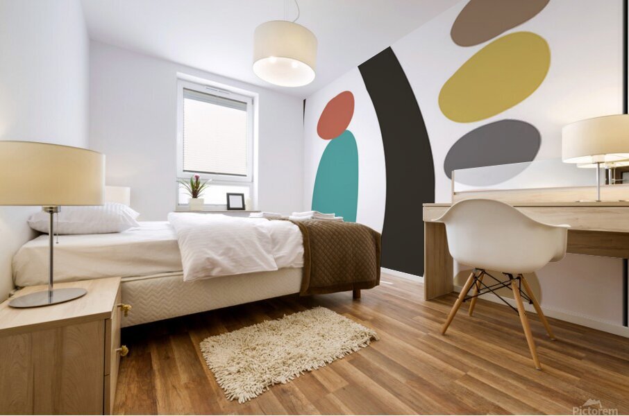 Balancing abstract art Mural print