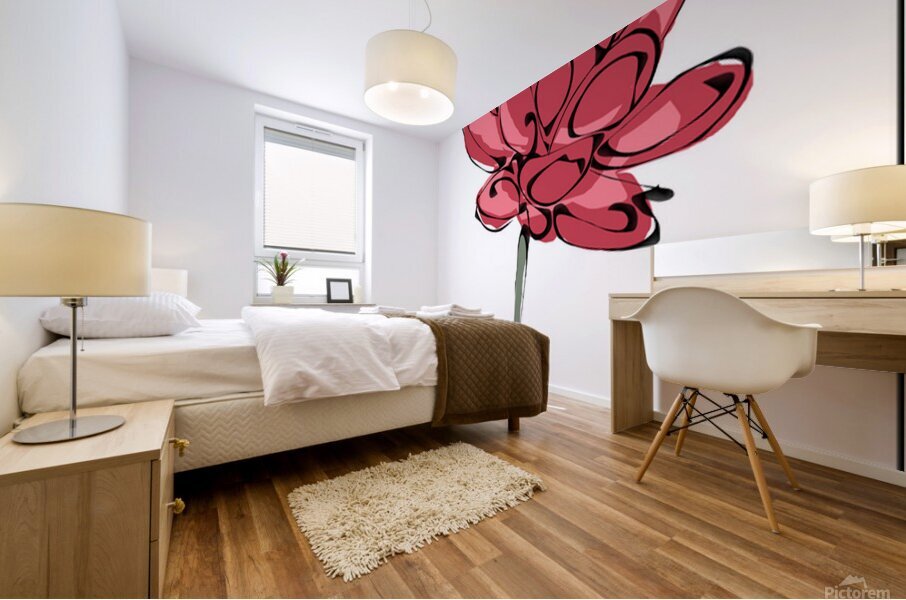 Beautiful red rose Mural print