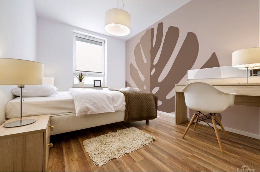 The lone leaf Mural print