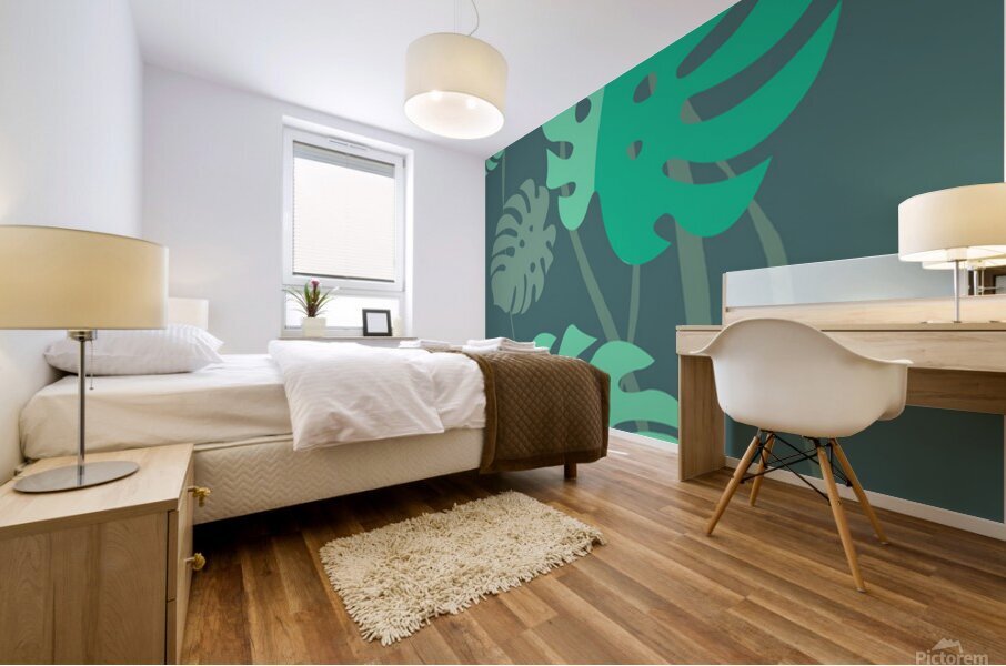 Tropical leaves Mural print