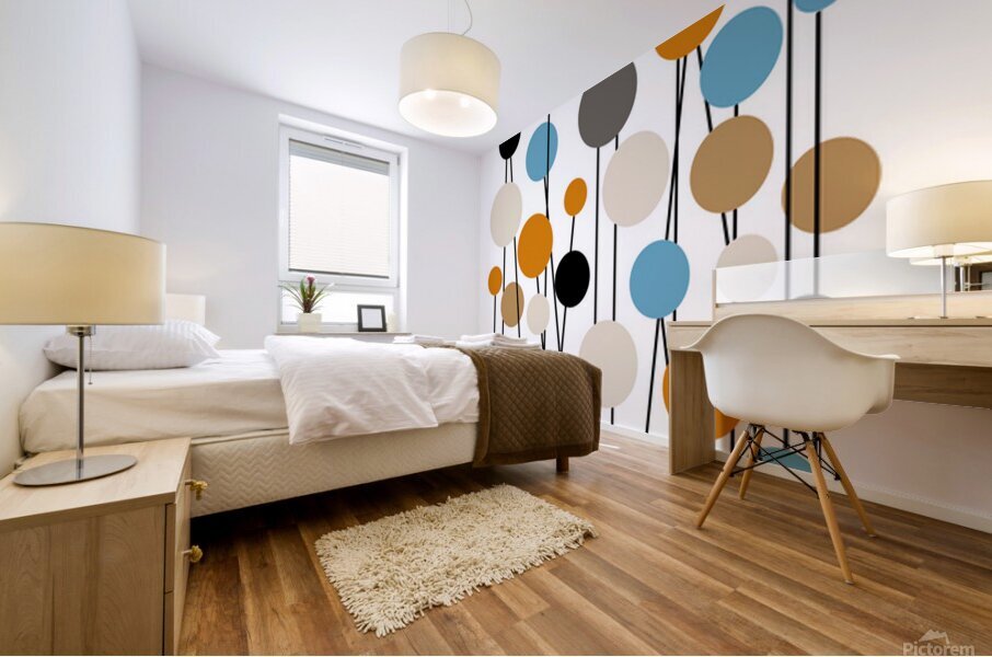 urban flowers Mural print