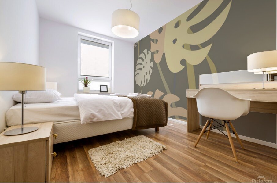 Winter leaves Mural print