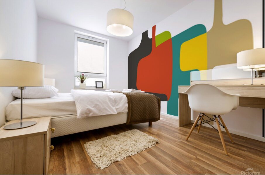 Boho decor abstract art Mural print