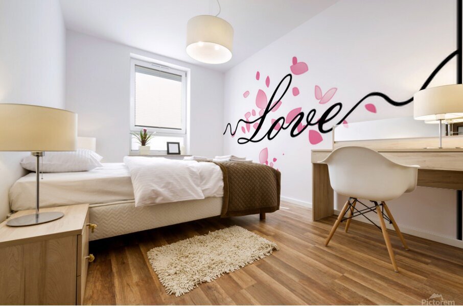 Flying feathers Mural print