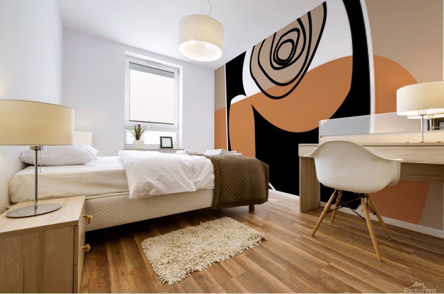 Golden ways Mural print