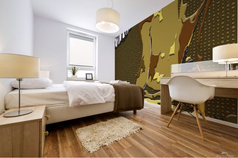 Textured Abstract Figure Mural print