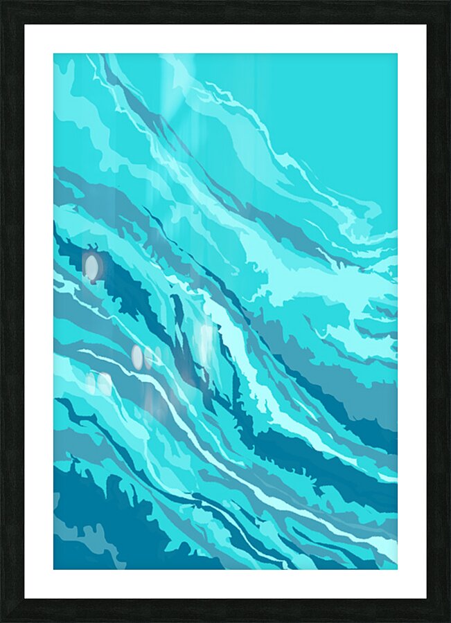 ocean waves abstract art Picture Frame print