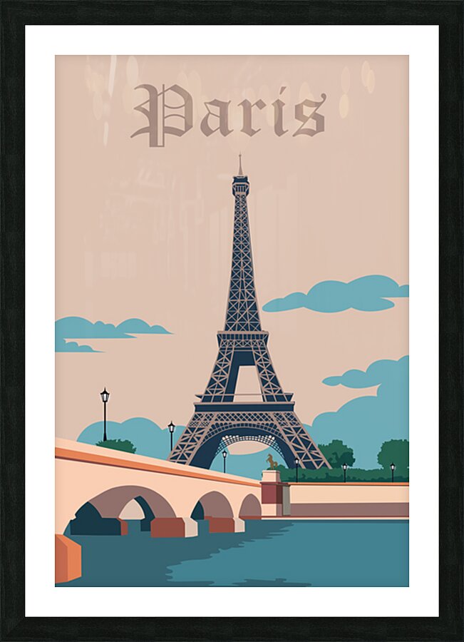 Paris poster Picture Frame print