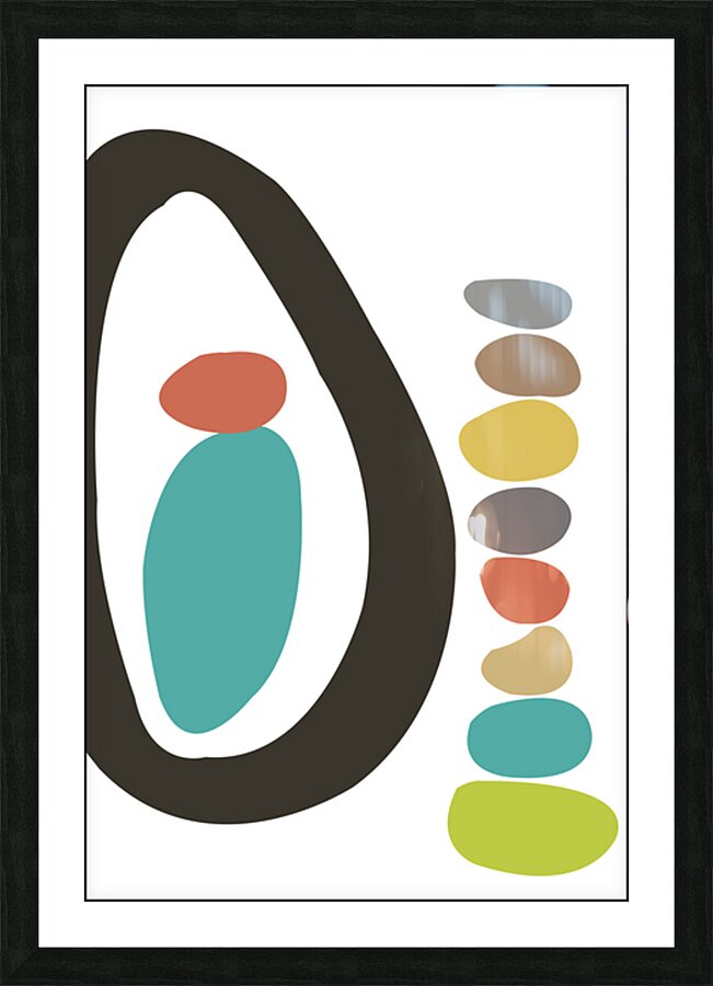 Balancing abstract art Picture Frame print