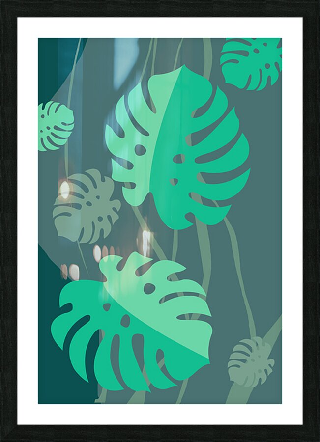 Tropical leaves Picture Frame print