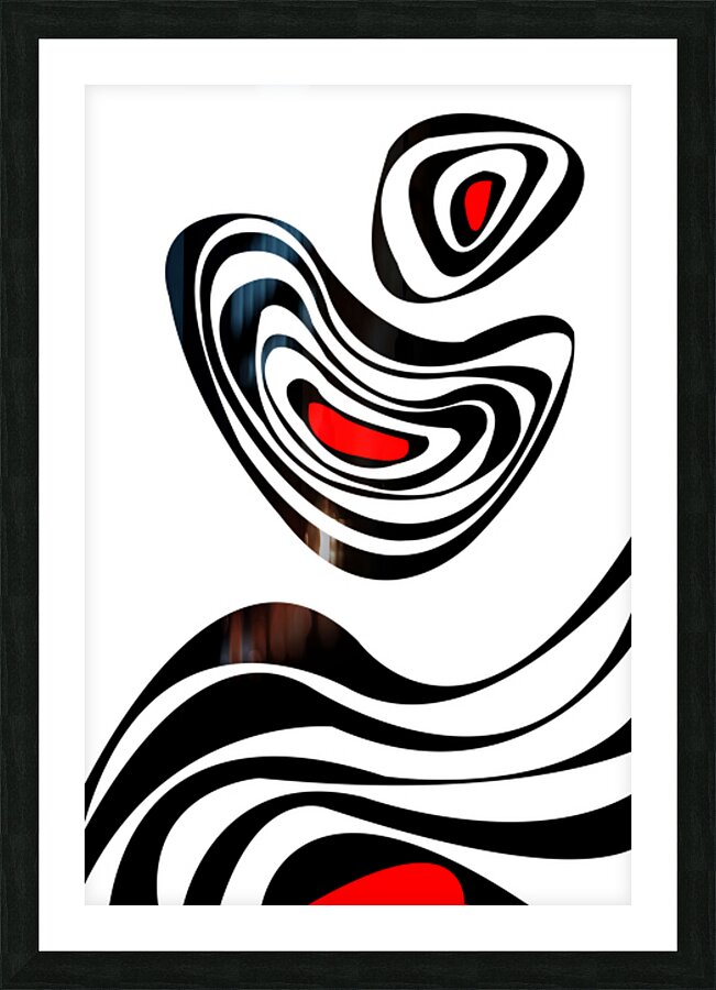 black space Picture Frame print