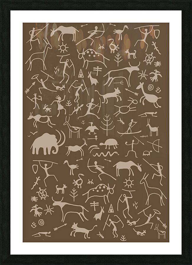 Cave painting Picture Frame print