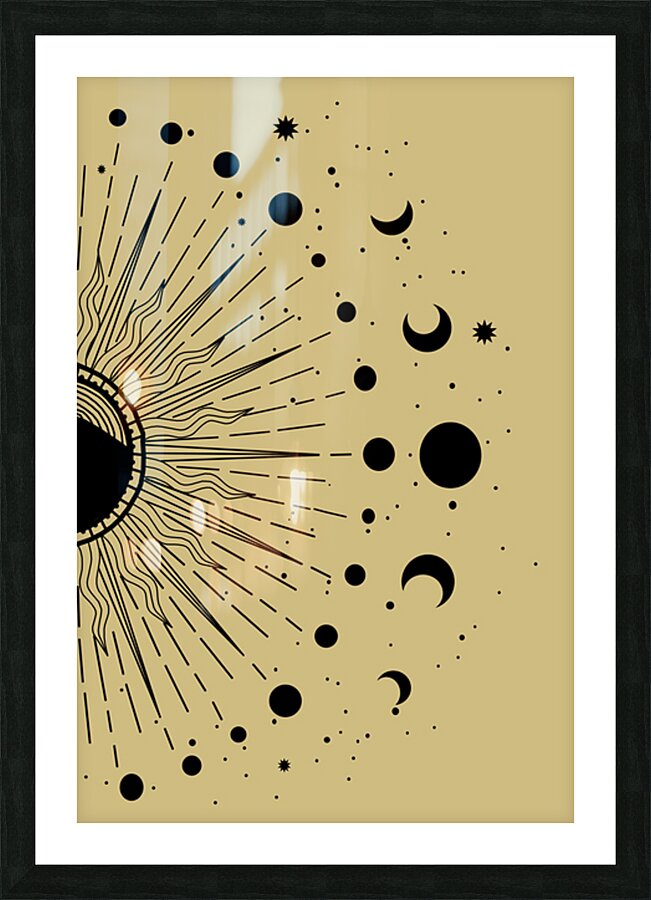 Moon phases wall art Picture Frame print
