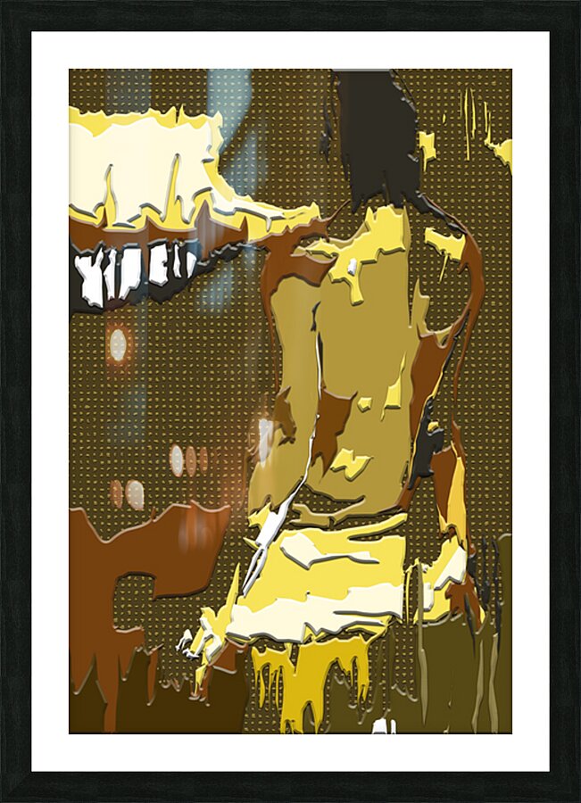 Textured Abstract Figure Picture Frame print