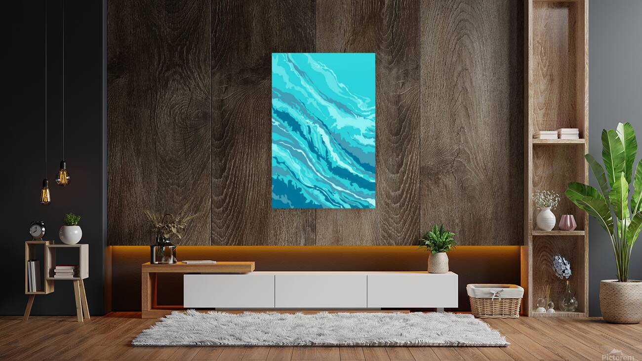ocean waves abstract art Reproduction