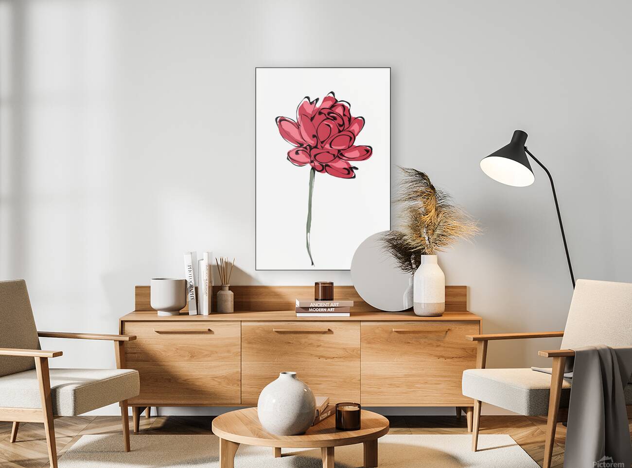 Beautiful red rose Reproduction