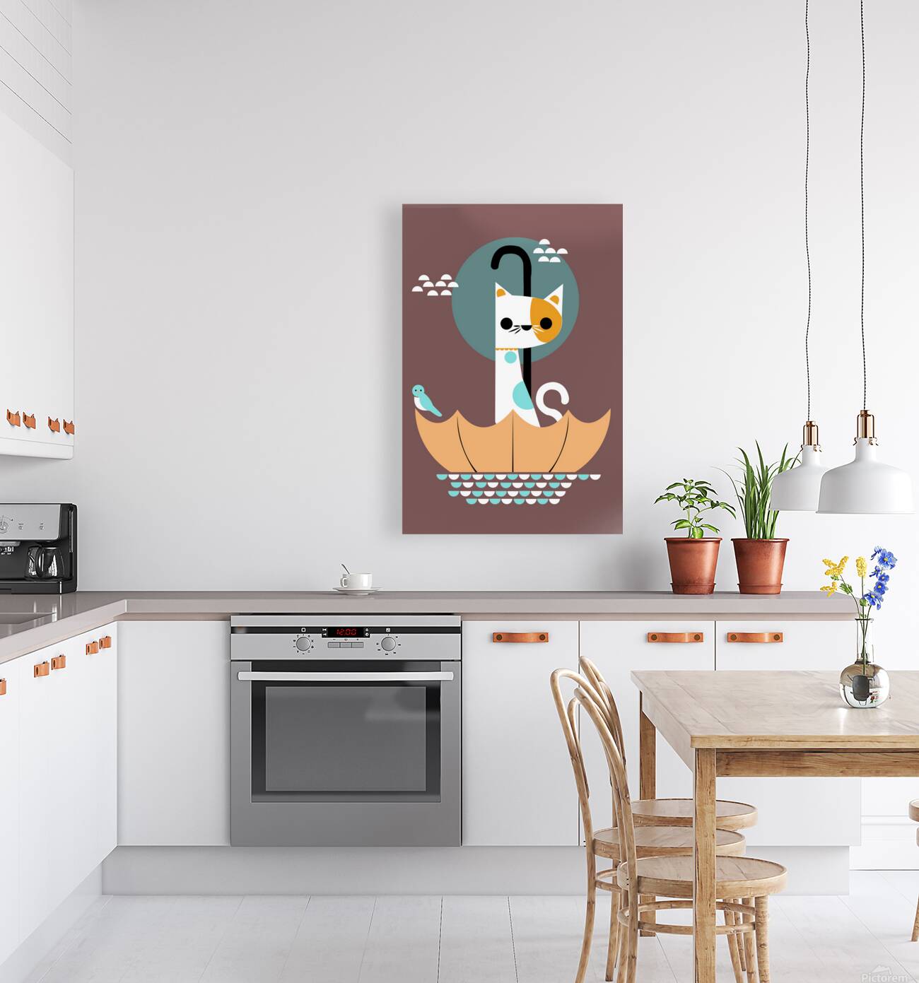 digital cat art Reproduction