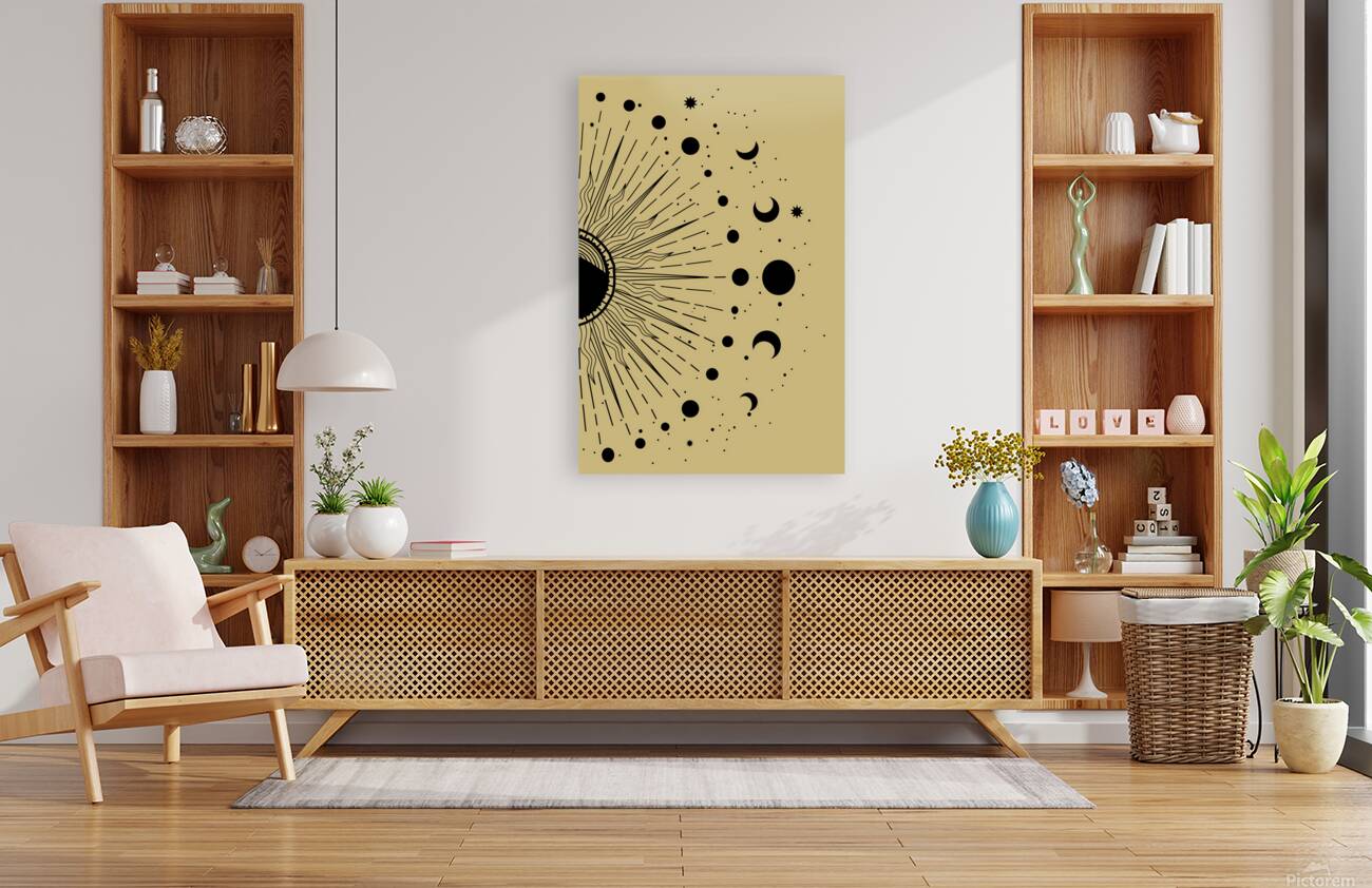 Moon phases wall art Reproduction