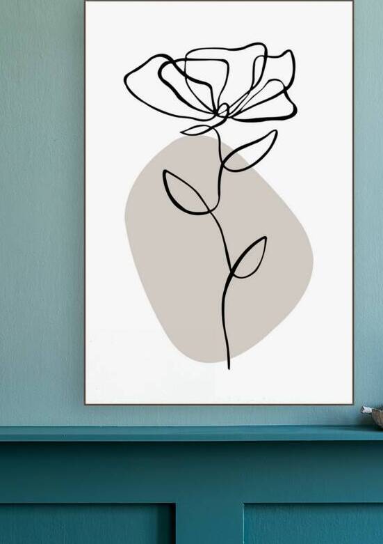 One Line Flower Art by Mandeep Pannu