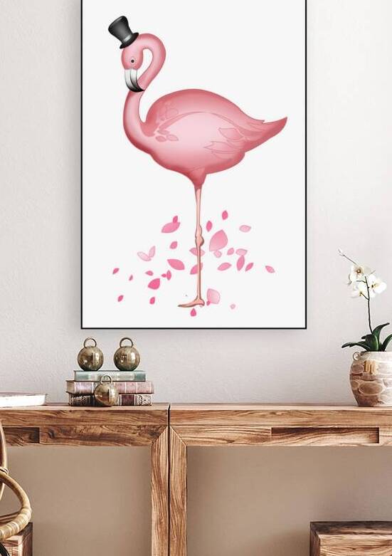 pink flamingo birds by Mandeep Pannu