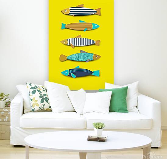 Nature painting Little fishes by Mandeep Pannu