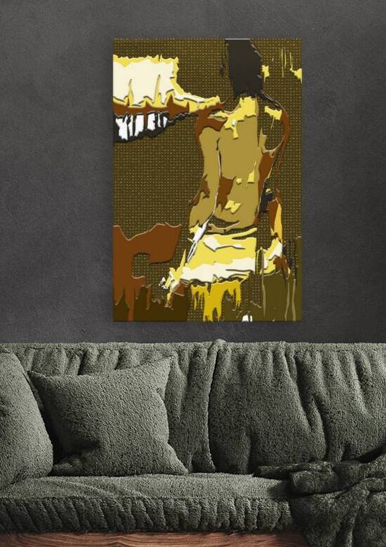 Textured Abstract Figure Reproduction