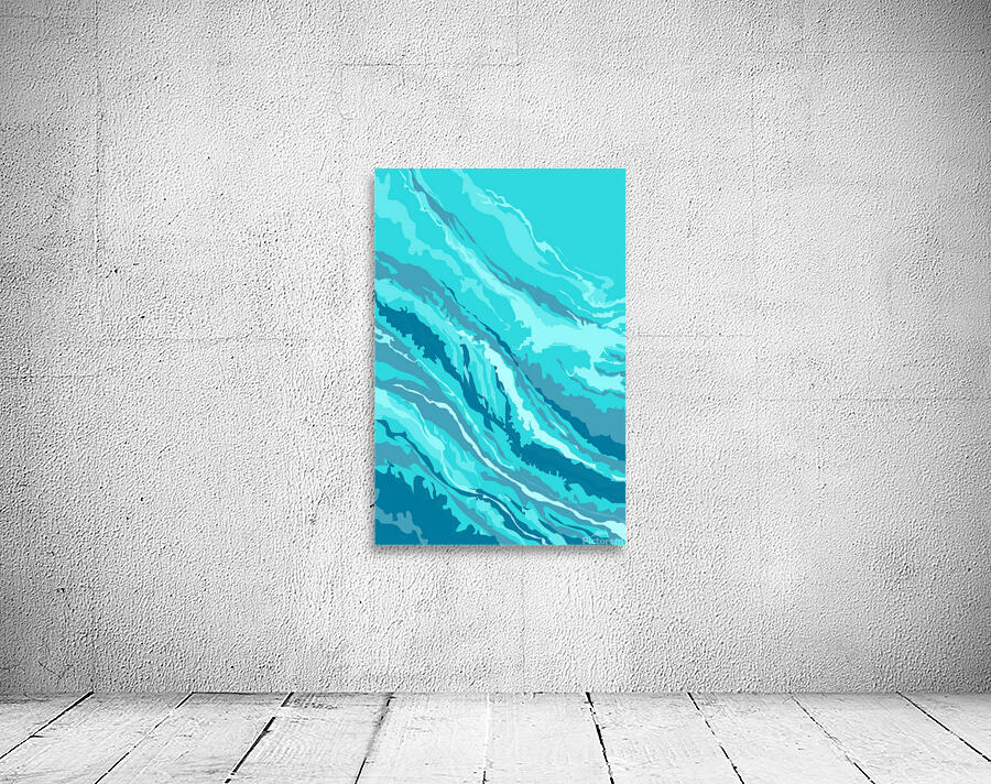 ocean waves abstract art Wall Preview