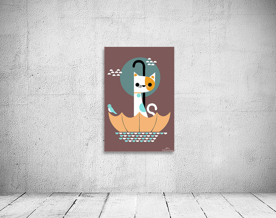 digital cat art Wall Preview