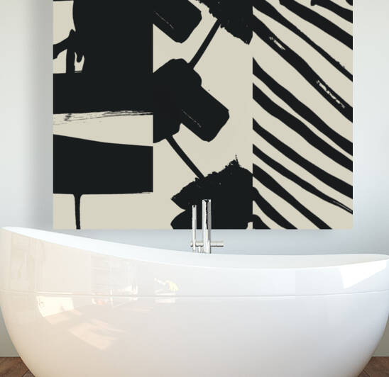 Black & White Abstract Collage No. 09 by Sarah Finucane