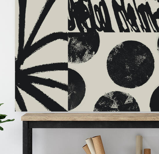 Black & White Abstract Collage No. 12 by Sarah Finucane