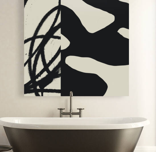 Black & White Abstract Collage No. 14 by Sarah Finucane