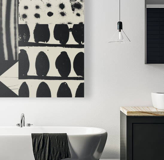 Black & White Abstract Collage No. 15 by Sarah Finucane