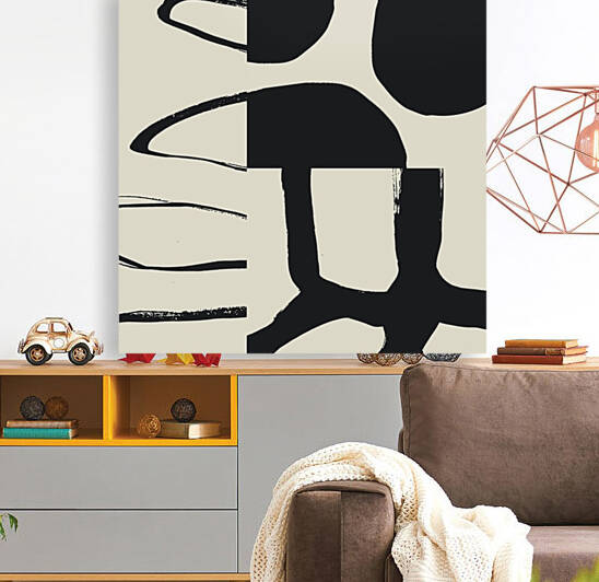 Black & White Abstract Collage No. 16 by Sarah Finucane