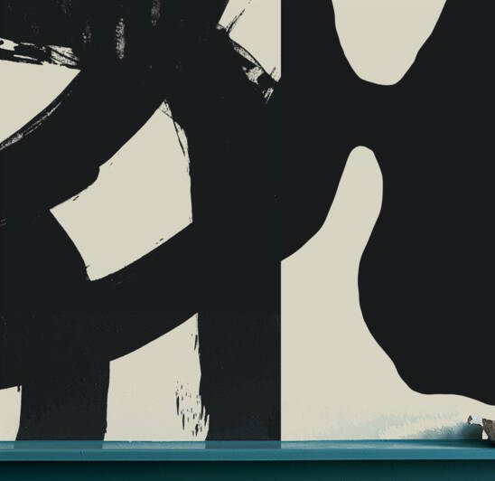 Black & White Abstract Collage No. 19 by Sarah Finucane
