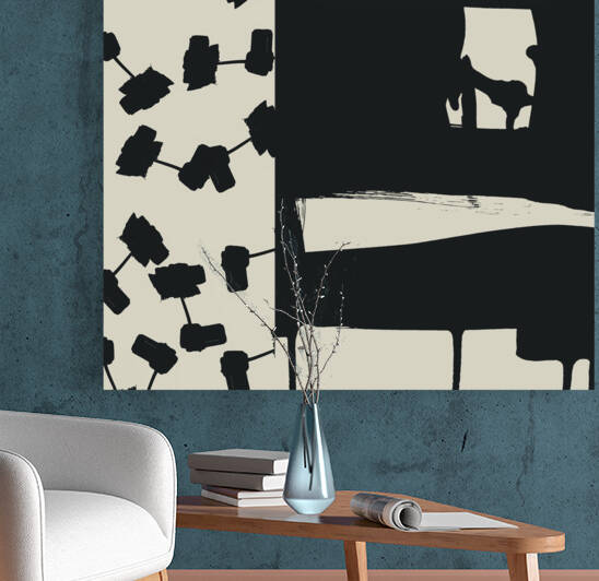 Black & White Abstract Collage No. 11 by Sarah Finucane